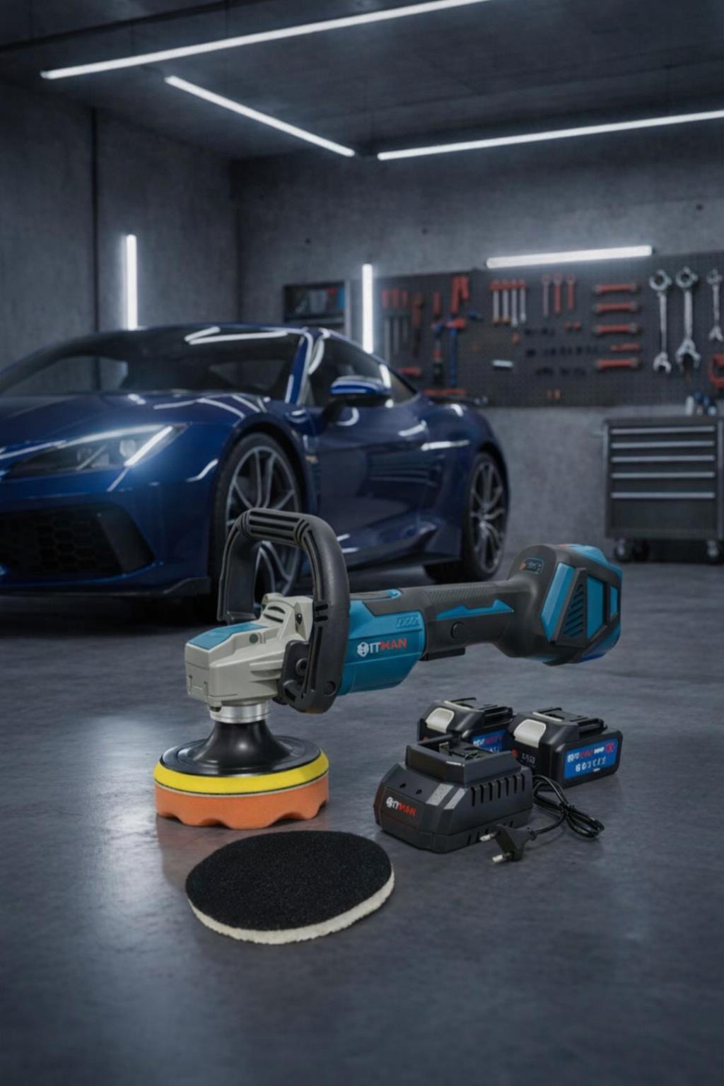 Hitman 62V aku leštička – 2 batérie + nabíjačka