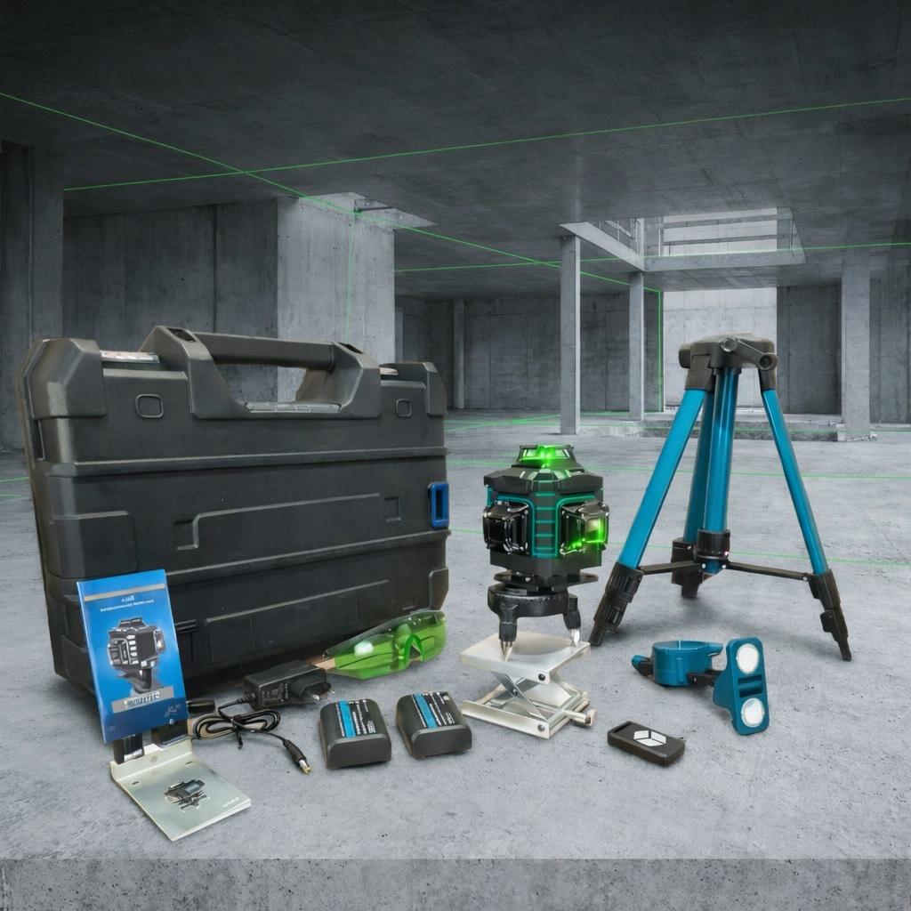 Profesionálny zelený laser s podstavcom a statívom